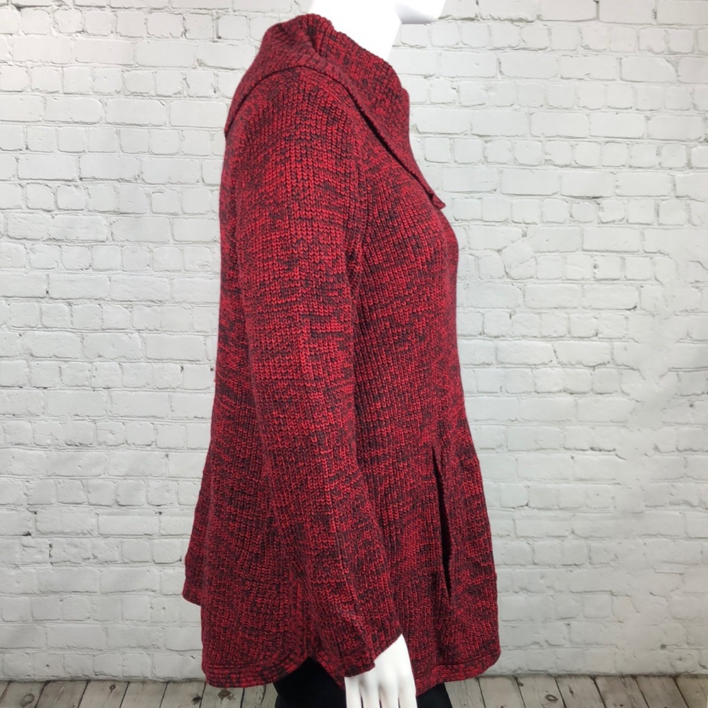 0X 3X Style & Co Red & Black Cowl Neck Sweater - Picture 4 of 6